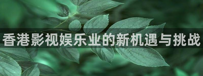 天顺娱乐：香港影视娱乐业的新机遇与挑战